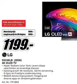 MediaMarkt LG 55CGELB (2026) 4K OLED TV aanbieding