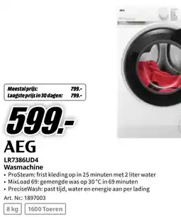 MediaMarkt AEG LR7386UD4 Wasmachine aanbieding