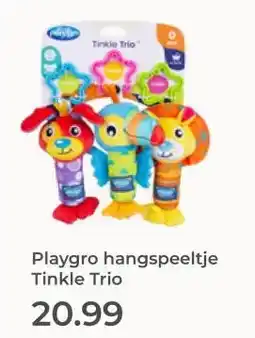 Prenatal Playgro hangspeeltje Tinkle Trio aanbieding
