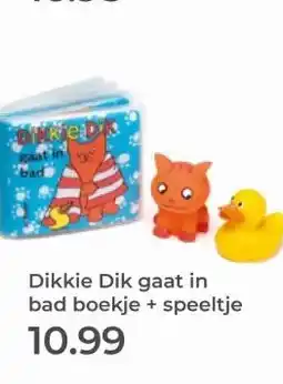 Prenatal Dikkie Dik gaat in bad boekje + speeltje aanbieding