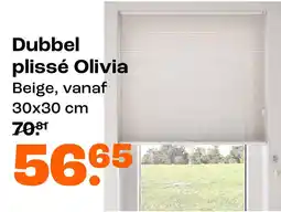 Kwantum Dubbel plissé Olivia aanbieding