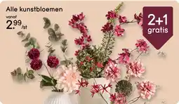 Leen Bakker Alle kunstbloemen 2+1 gratis aanbieding