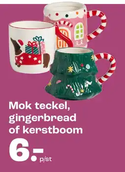 Kwantum Mok teckel, gingerbread of kerstboom aanbieding