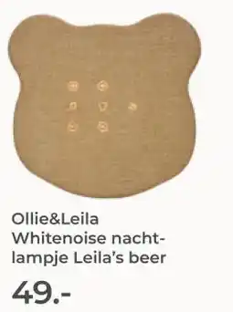 Prenatal Ollie&Leila Whitenoise nacht- lampje Leila's beer aanbieding
