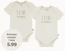 Prenatal Prénatal romper i love aanbieding