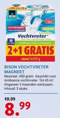 Kluswijs BISON VOCHTVRETER MAGNEET aanbieding