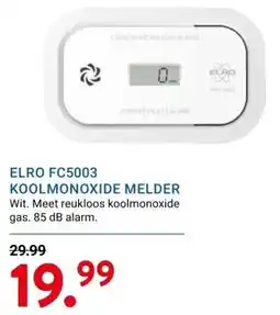 Kluswijs ELRO FC5003 KOOLMONOXIDE MELDER aanbieding