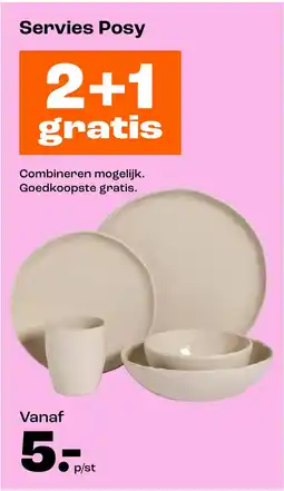 Kwantum Servies Posy aanbieding