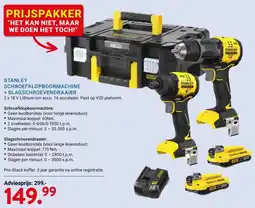 Kluswijs STANLEY SCHROEFKLOPBOORMACHINE + SLAGSCHROEVENDRAAIER aanbieding