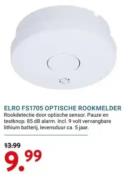 Kluswijs ELRO FS1705 OPTISCHE ROOKMELDER aanbieding