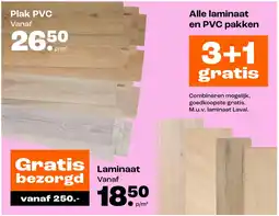Kwantum Alle laminaat en PVC pakken 3+1 gratis aanbieding
