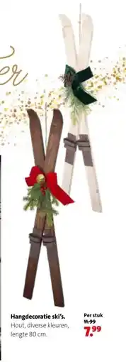Intratuin Hangdecoratie ski's. aanbieding