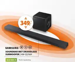 Expert Samsung Soundbar met Draadloze Subwoofer HW-QS700F aanbieding