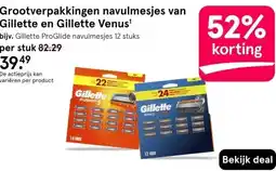 Etos Grootverpakkingen navulmesjes van Gillette en Gillette Venus aanbieding