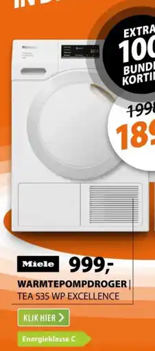 Expert Miele Warmtepompdroger Tea 535 WP Excellence aanbieding