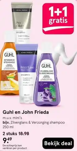 Etos Guhl en John Frieda aanbieding