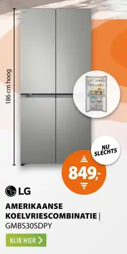 Expert LG Amerikaanse Koelvriescombinatie GMBS30SDPY aanbieding