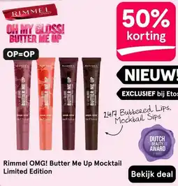 Etos Rimmel omg butter me up mocktail aanbieding