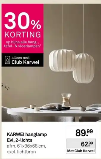 Karwei hanglamp Evi, 2-lichts
