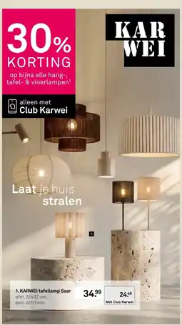 Karwei Karwei tafellamp Saar aanbieding