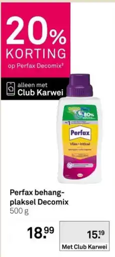 Karwei Perfax behang-plaksel Decomix aanbieding