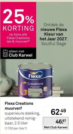 Karwei Flexa Creations muurverf aanbieding