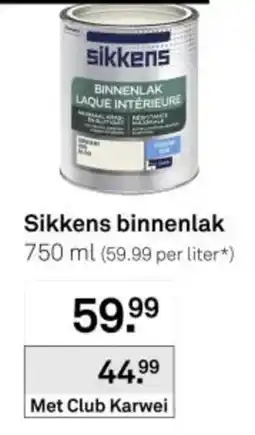 Karwei Sikkens binnenlak aanbieding