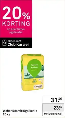 Karwei Weber Beamix Egalisatie aanbieding