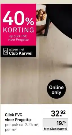 Karwei Click PVC vloer Progetto aanbieding