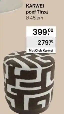 Karwei Karwei poef tirza aanbieding