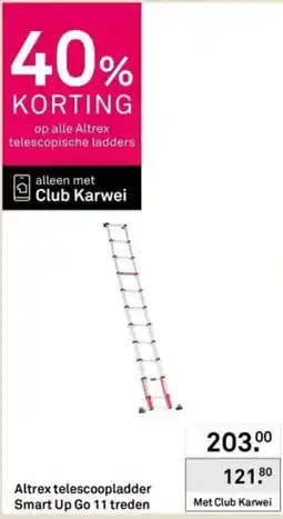 Karwei Altrex telescoopladder Smart Up Go 11 treden aanbieding
