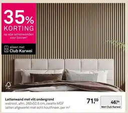 Karwei Lattenwand met vilt ondergrond aanbieding