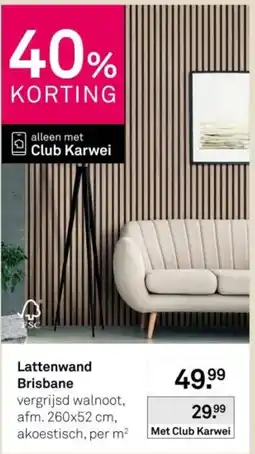 Karwei Lattenwand Brisbane aanbieding