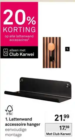 Karwei Lattenwand accessoire hanger aanbieding