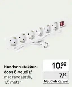 Karwei Handson stekkerdoos 6-voudig aanbieding
