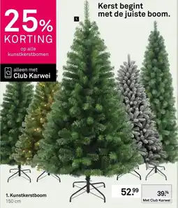 Karwei Club Karwei kunstkerstboom aanbieding