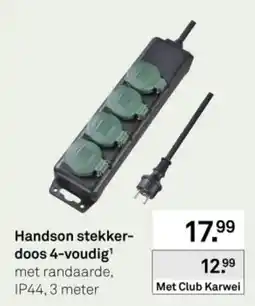 Karwei Handson stekkerdoos 4-voudig aanbieding
