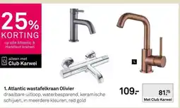 Karwei Atlantic wastafelkraan Olivier aanbieding