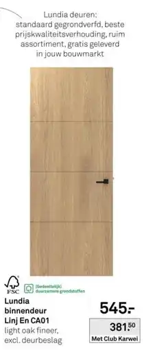 Karwei Lundia binnendeur aanbieding