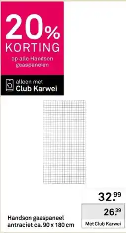Karwei Handson gaaspaneel aanbieding