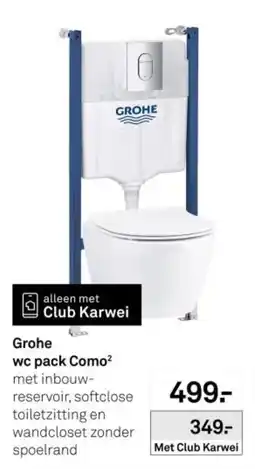 Karwei Grohe wc pack Como² aanbieding