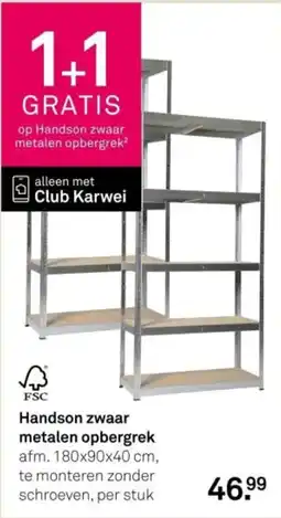 Karwei Handson zwaar metalen opbergrek aanbieding