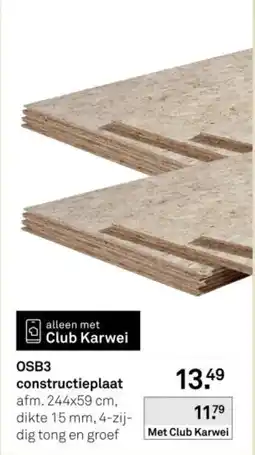 Karwei Club Karwei OSB3 constructieplaat aanbieding