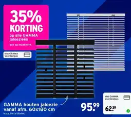 GAMMA gamma houten jaloezie aanbieding
