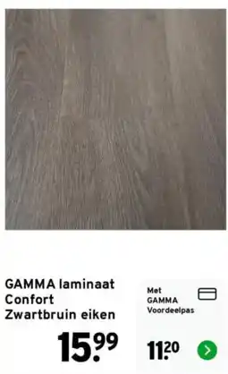GAMMA GAMMA laminaat Confort Zwartbruin eiken aanbieding