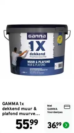 GAMMA gamma 1x dekkend muur & plafond aanbieding