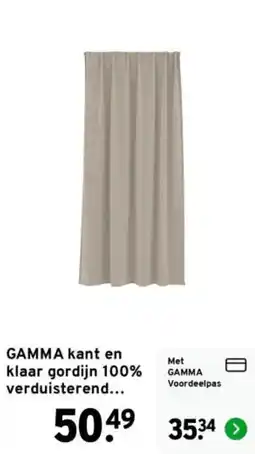 GAMMA GAMMA kant en klaar gordijn aanbieding