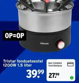 GAMMA Tristar fonduetoeestel aanbieding