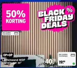 GAMMA Lattenwand mdf darwin aanbieding