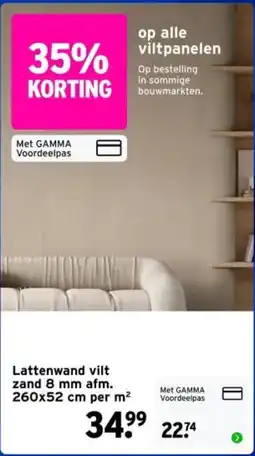 GAMMA Lattenwand vilt aanbieding